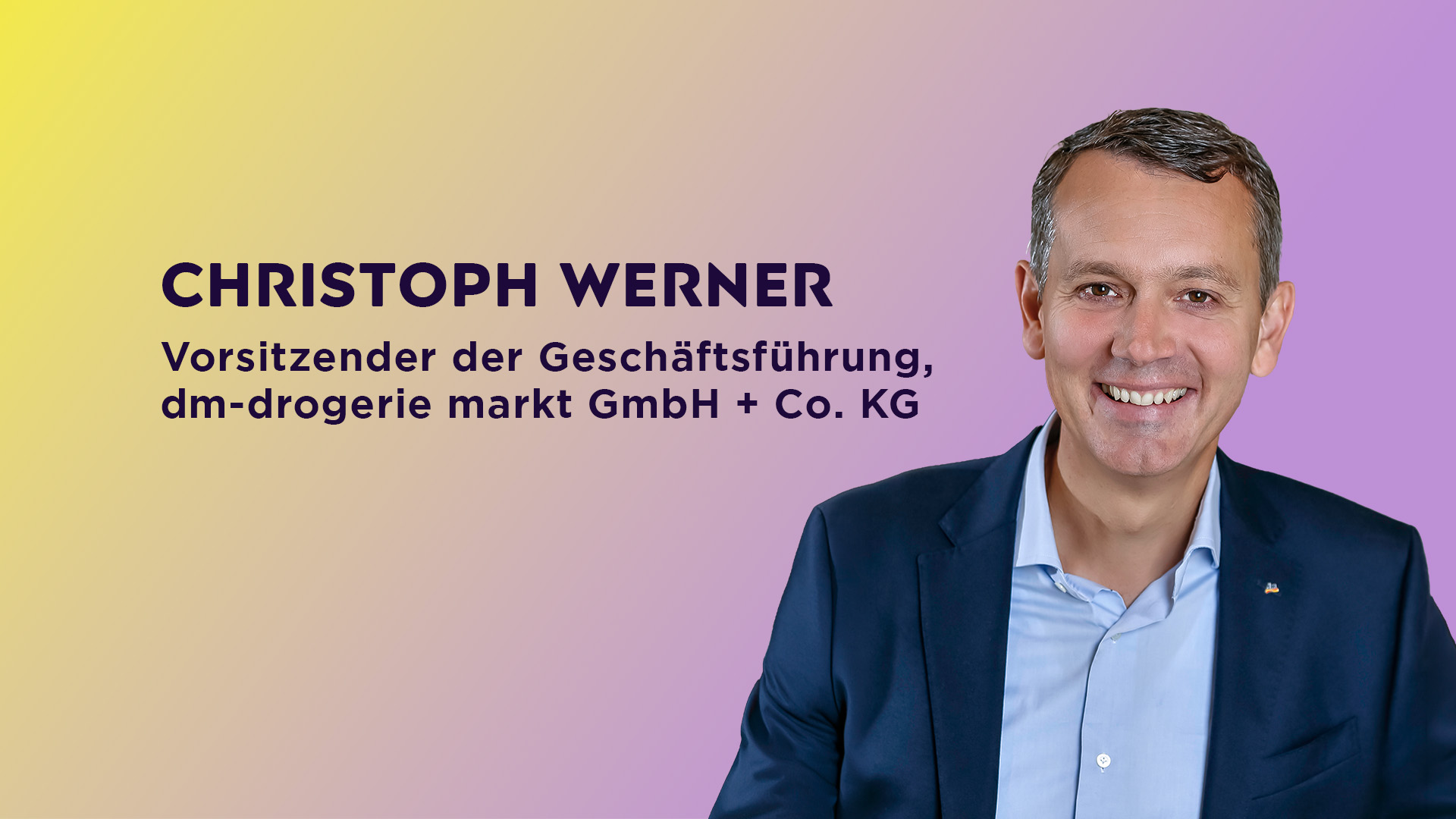 Speaker Christoph Werner von dm bei ECR iN MOTiON