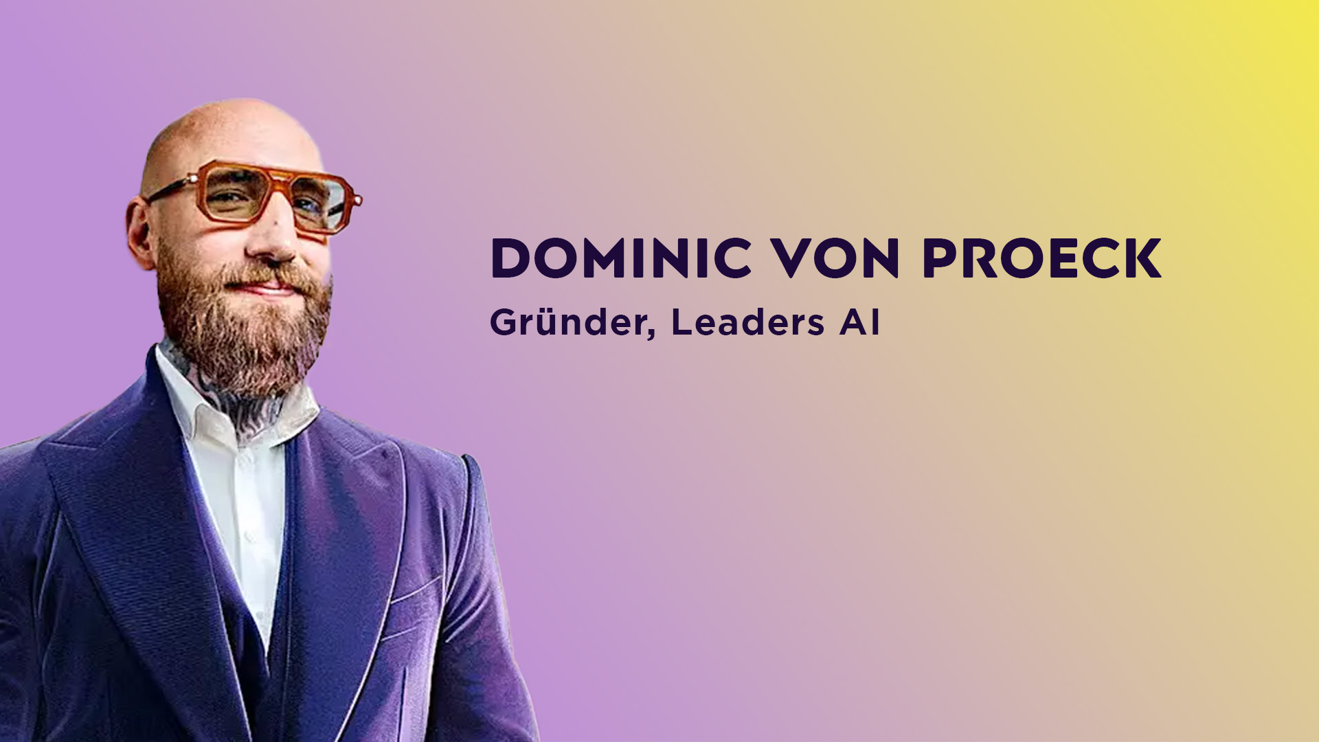 Speaker Dominic von Proeck Leaders AI für ECR iN MOTiON